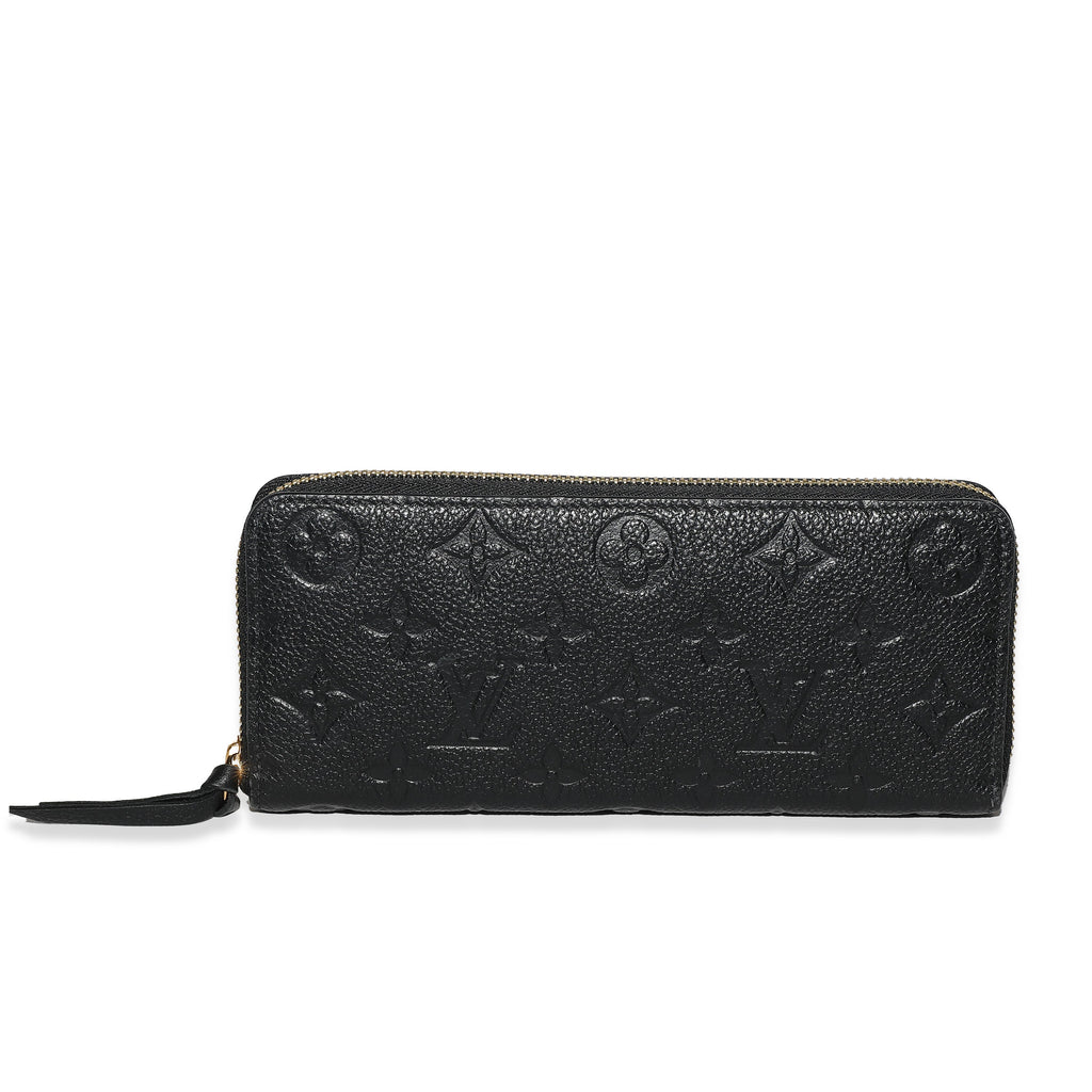 Louis Vuitton Louis Vuitton Black Monogram Empreinte Clemence Wallet