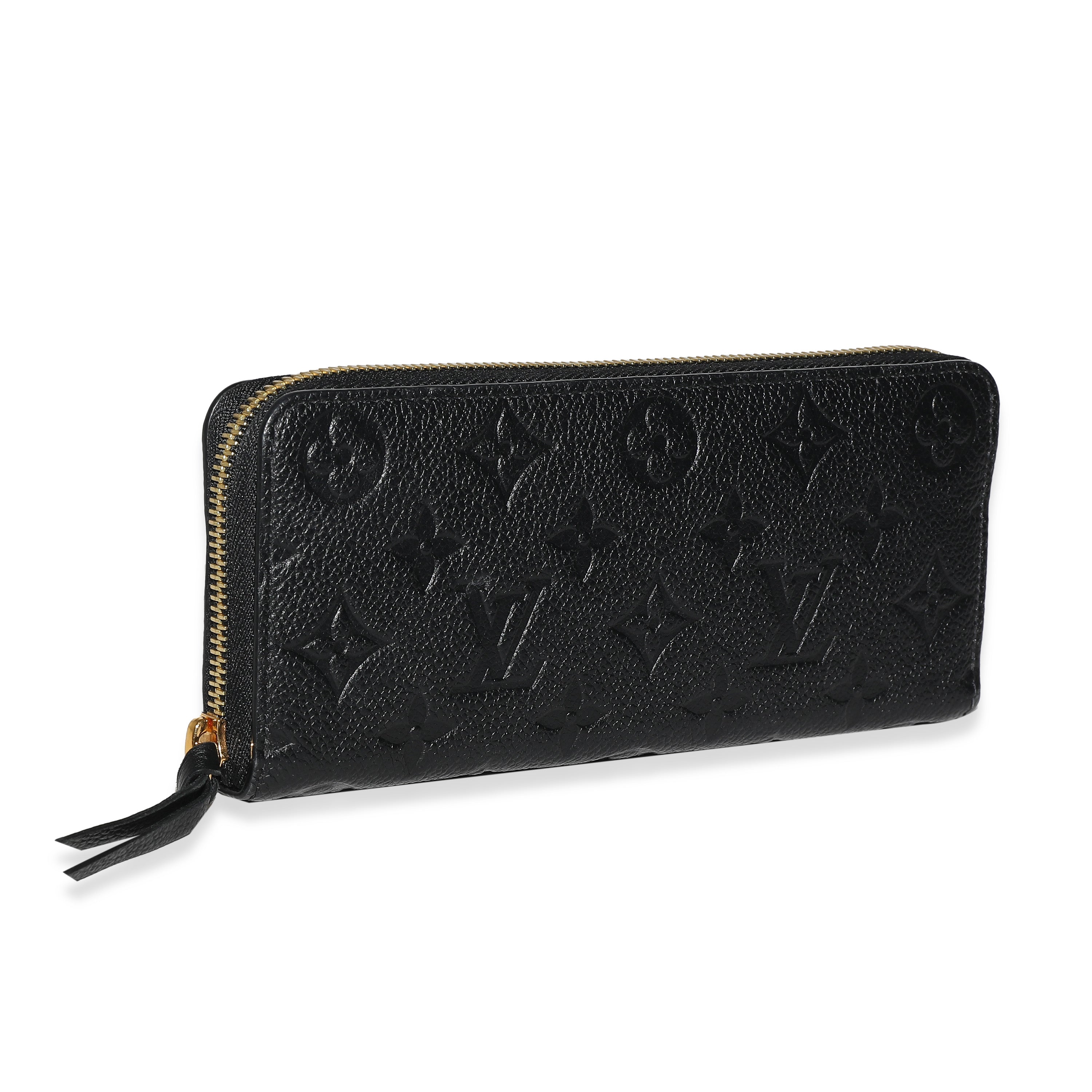 Louis Vuitton Louis Vuitton Black Monogram Empreinte Clemence Wallet