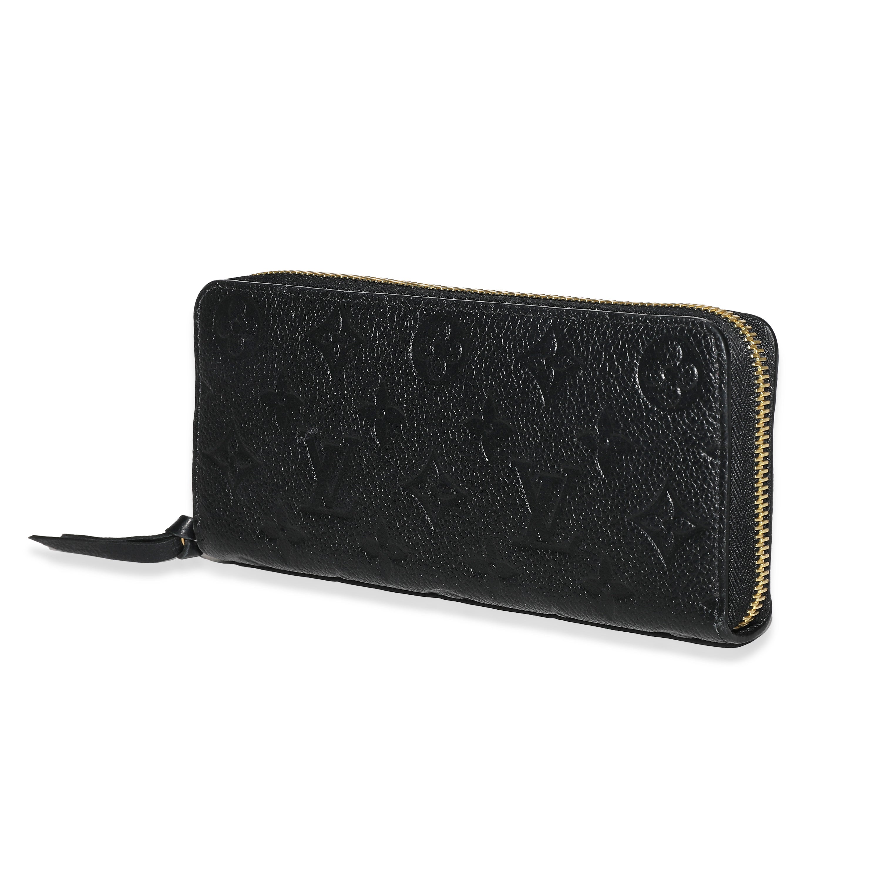 Louis Vuitton Louis Vuitton Black Monogram Empreinte Clemence Wallet