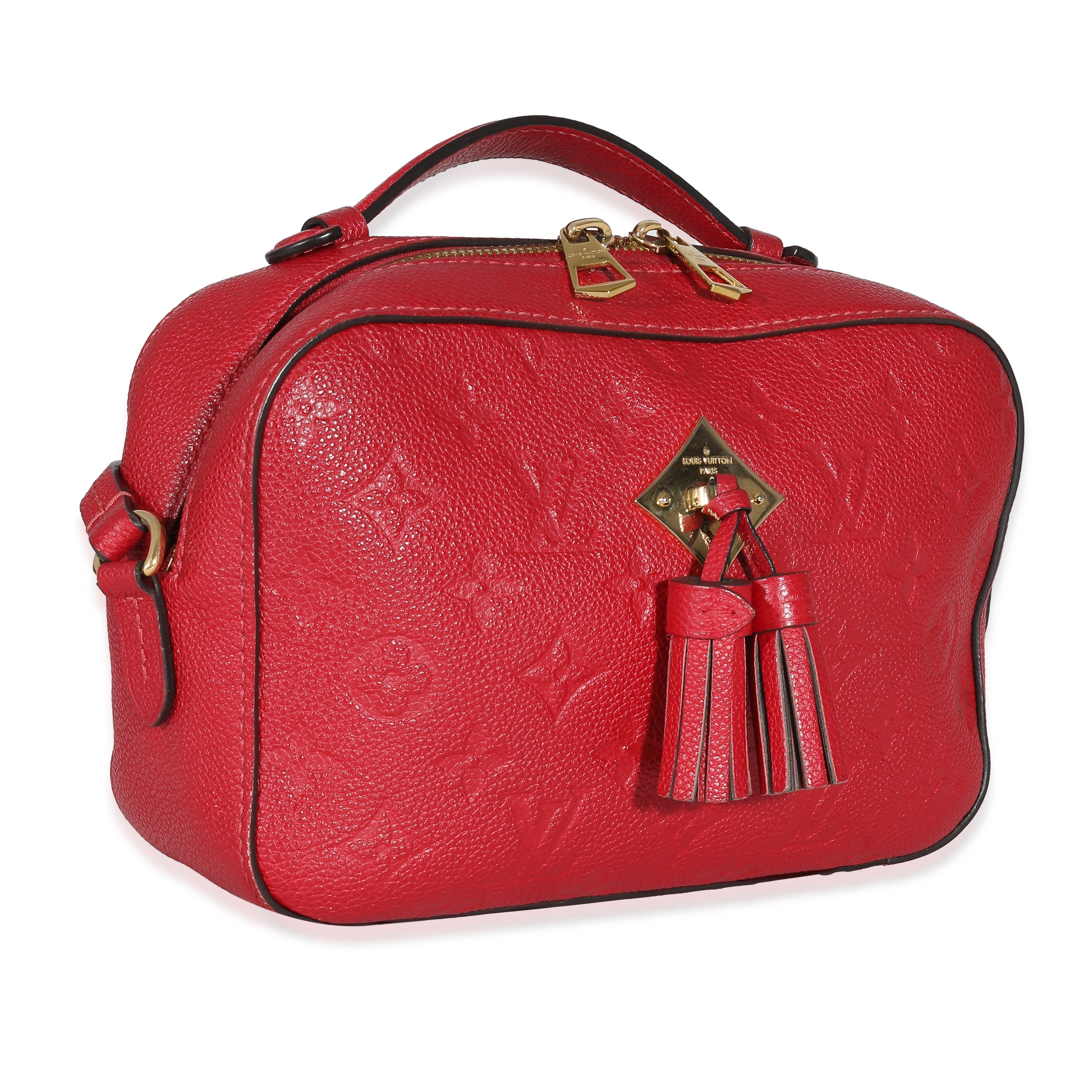 Louis Vuitton Red Monogram Empreinte Saintonge Crossbody
