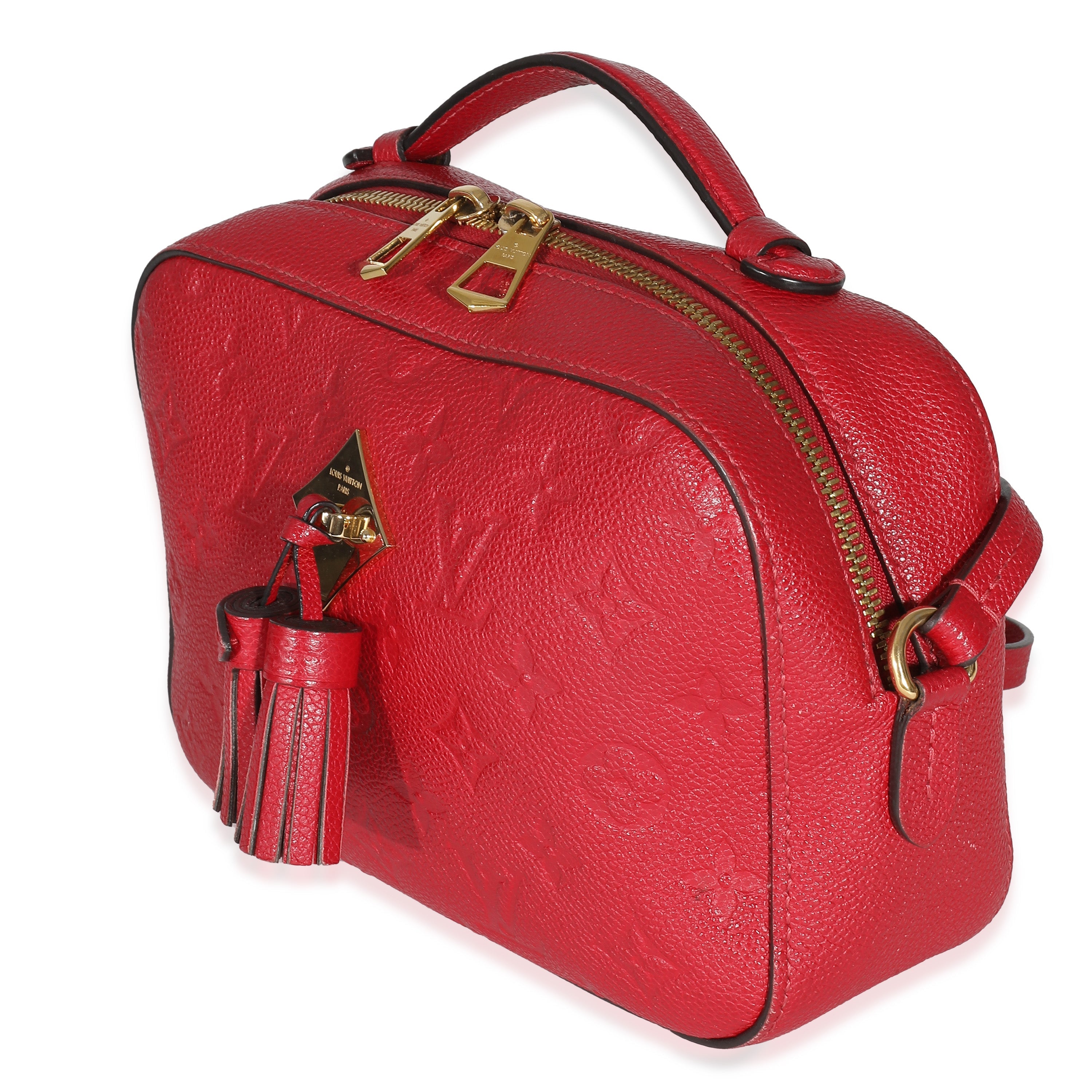 Louis Vuitton Red Monogram Empreinte Saintonge Crossbody
