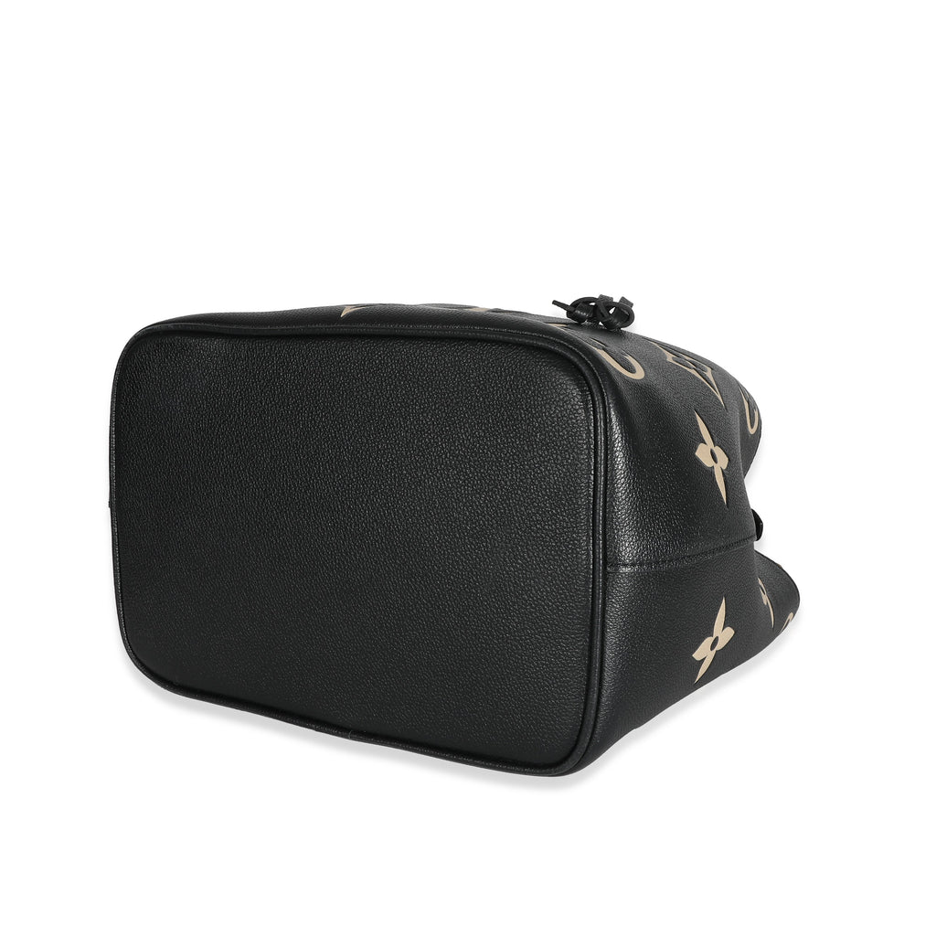 Louis Vuitton Louis Vuitton Black Beige Giant Monogram Empreinte NeoNoe MM