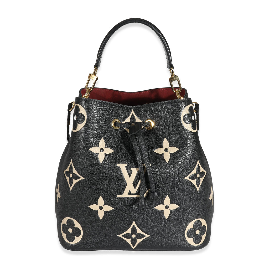 Louis Vuitton Louis Vuitton Black Beige Giant Monogram Empreinte NeoNoe MM
