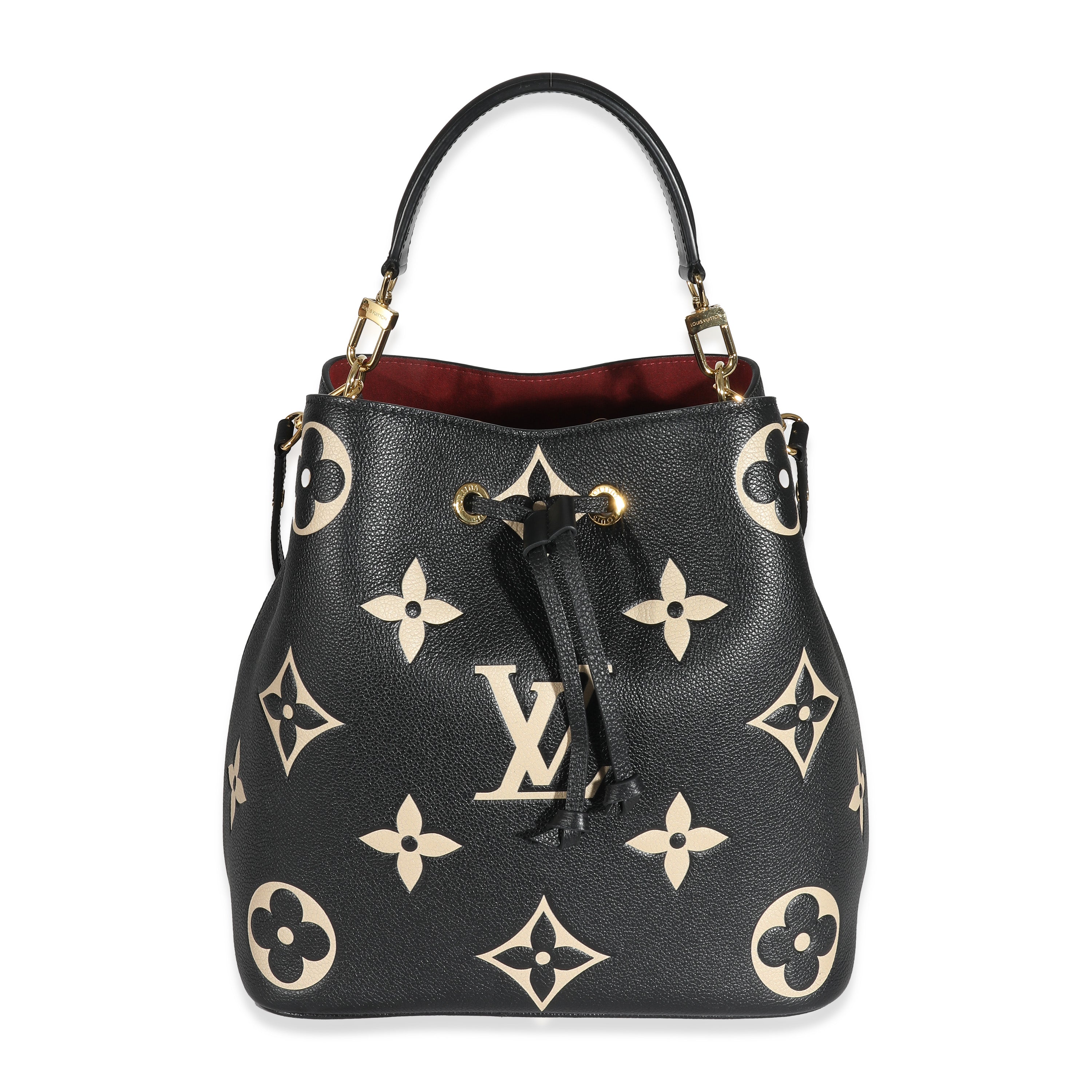 Louis Vuitton Louis Vuitton Black Beige Giant Monogram Empreinte NeoNoe MM