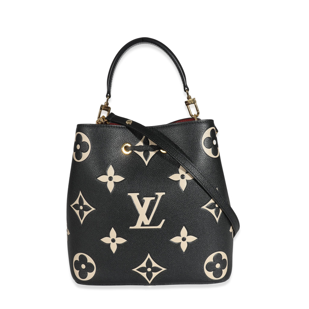 Louis Vuitton Louis Vuitton Black Beige Giant Monogram Empreinte NeoNoe MM