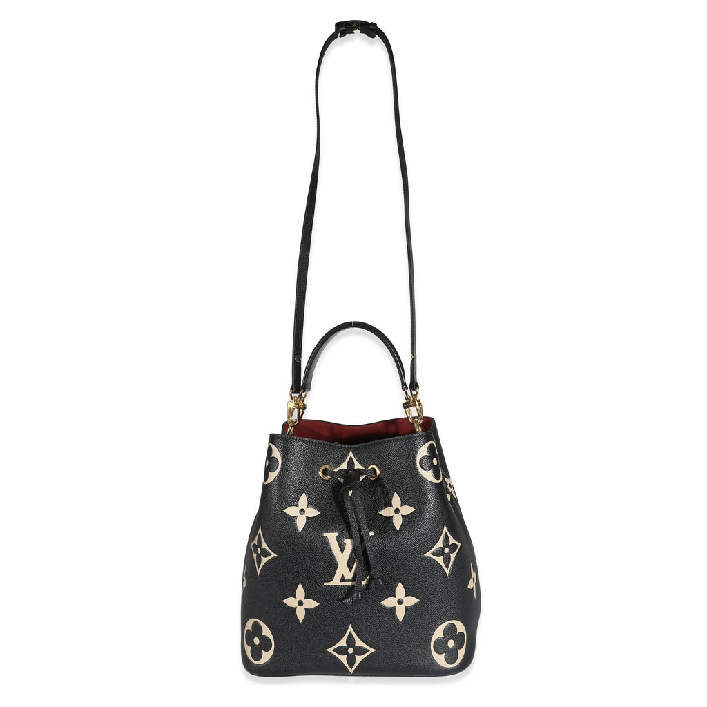 Louis Vuitton Louis Vuitton Black Beige Giant Monogram Empreinte NeoNoe MM