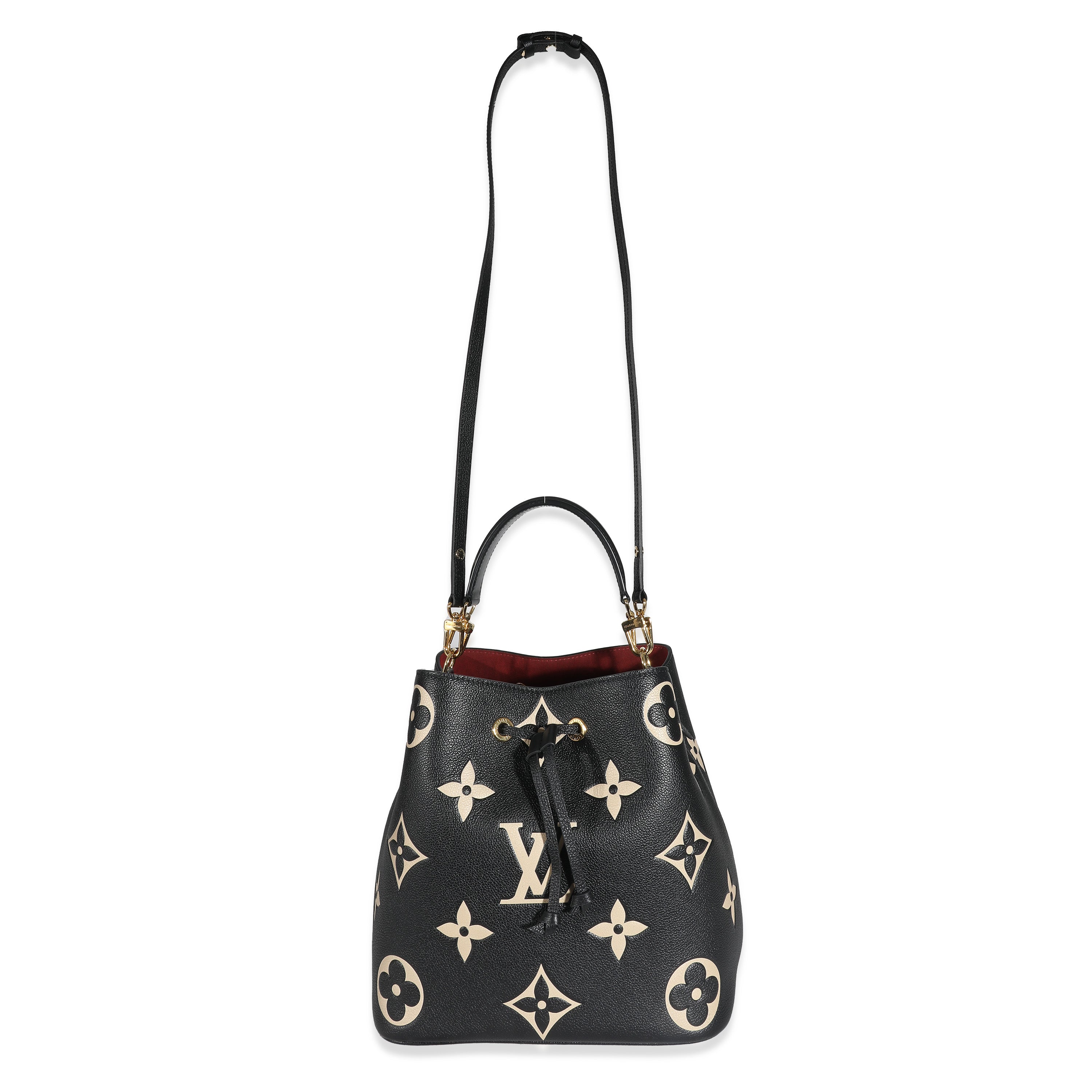 Louis Vuitton Louis Vuitton Black Beige Giant Monogram Empreinte NeoNoe MM