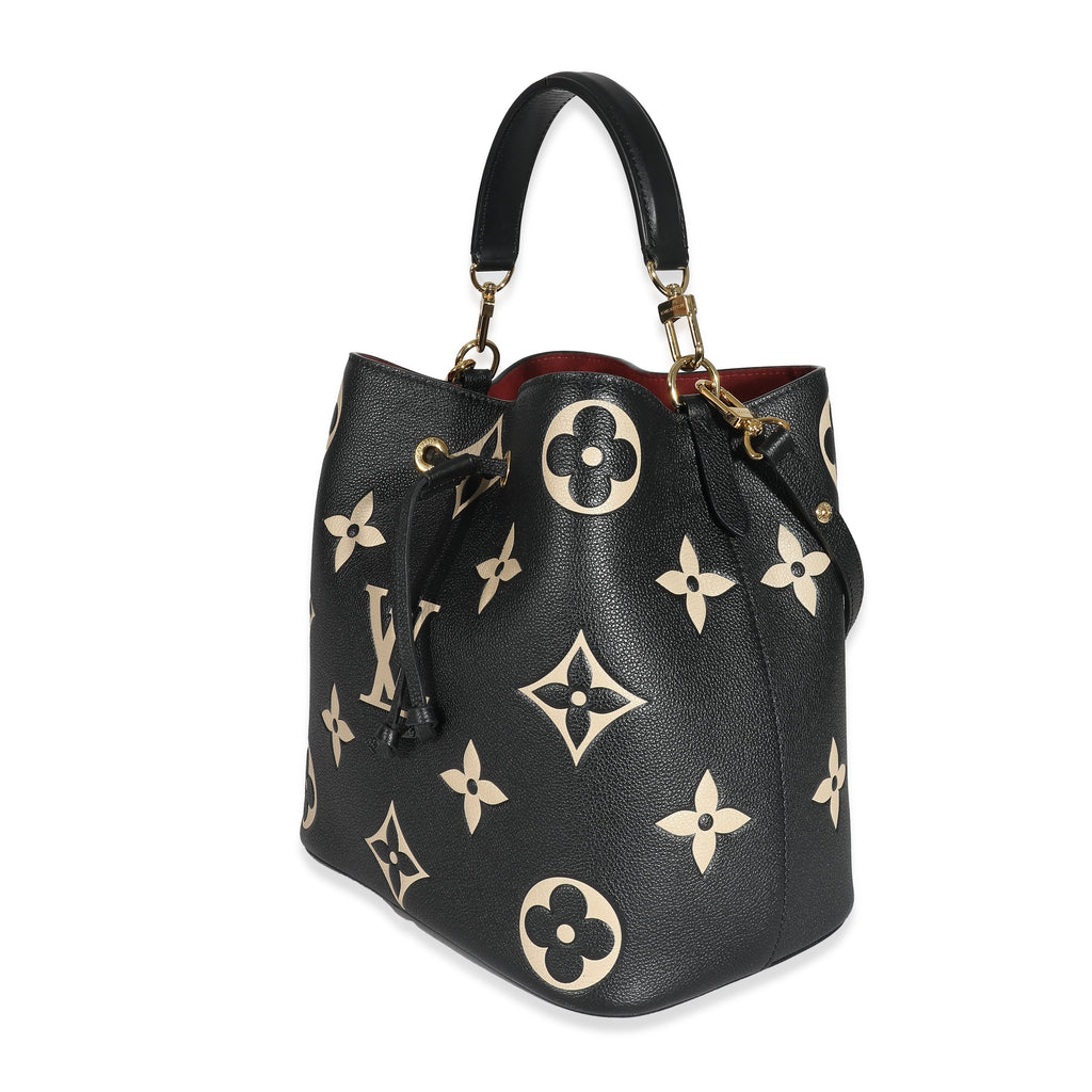 Louis Vuitton Louis Vuitton Black Beige Giant Monogram Empreinte NeoNoe MM