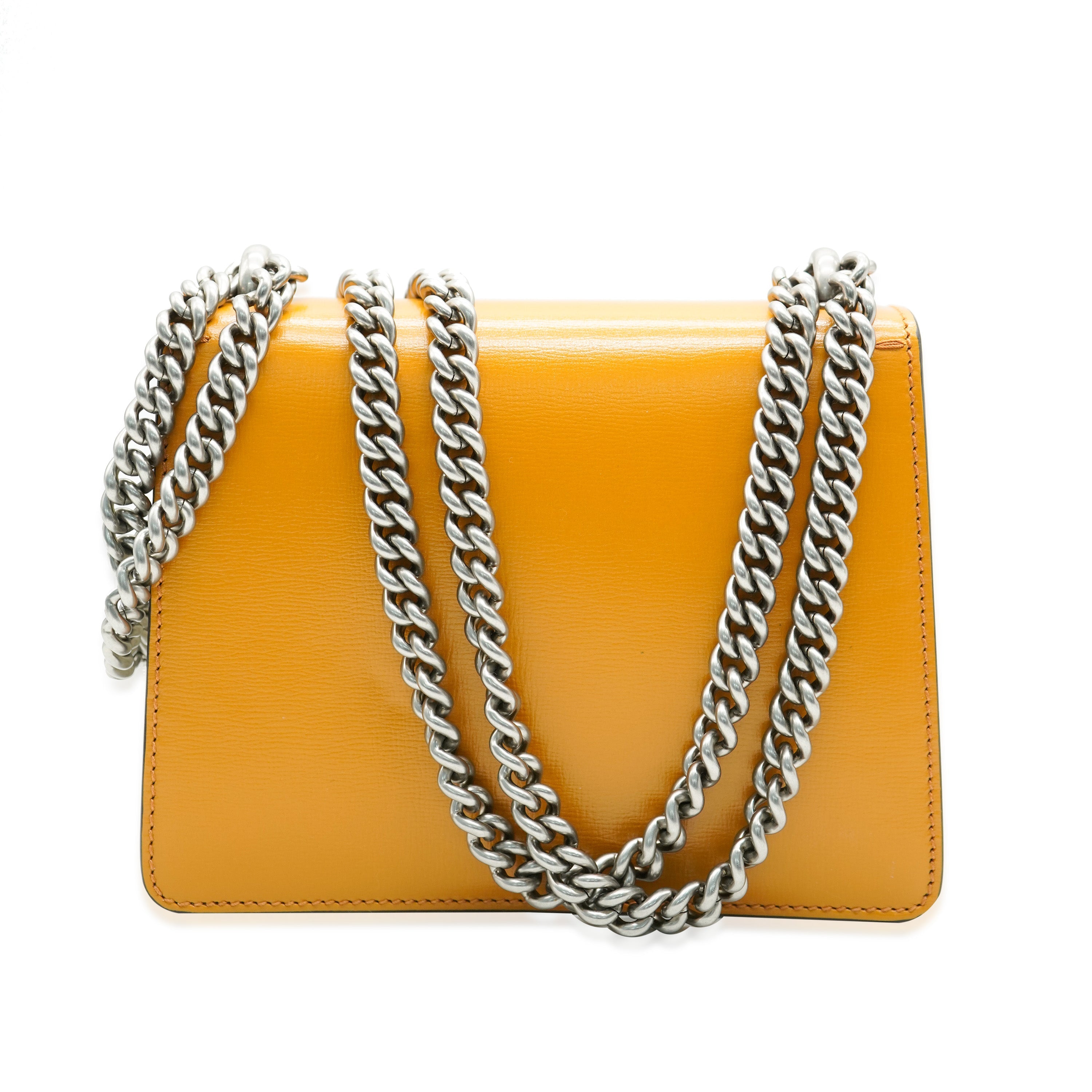 Gucci Yellow Beige Navy Tricolour Leather Mini Dionysus