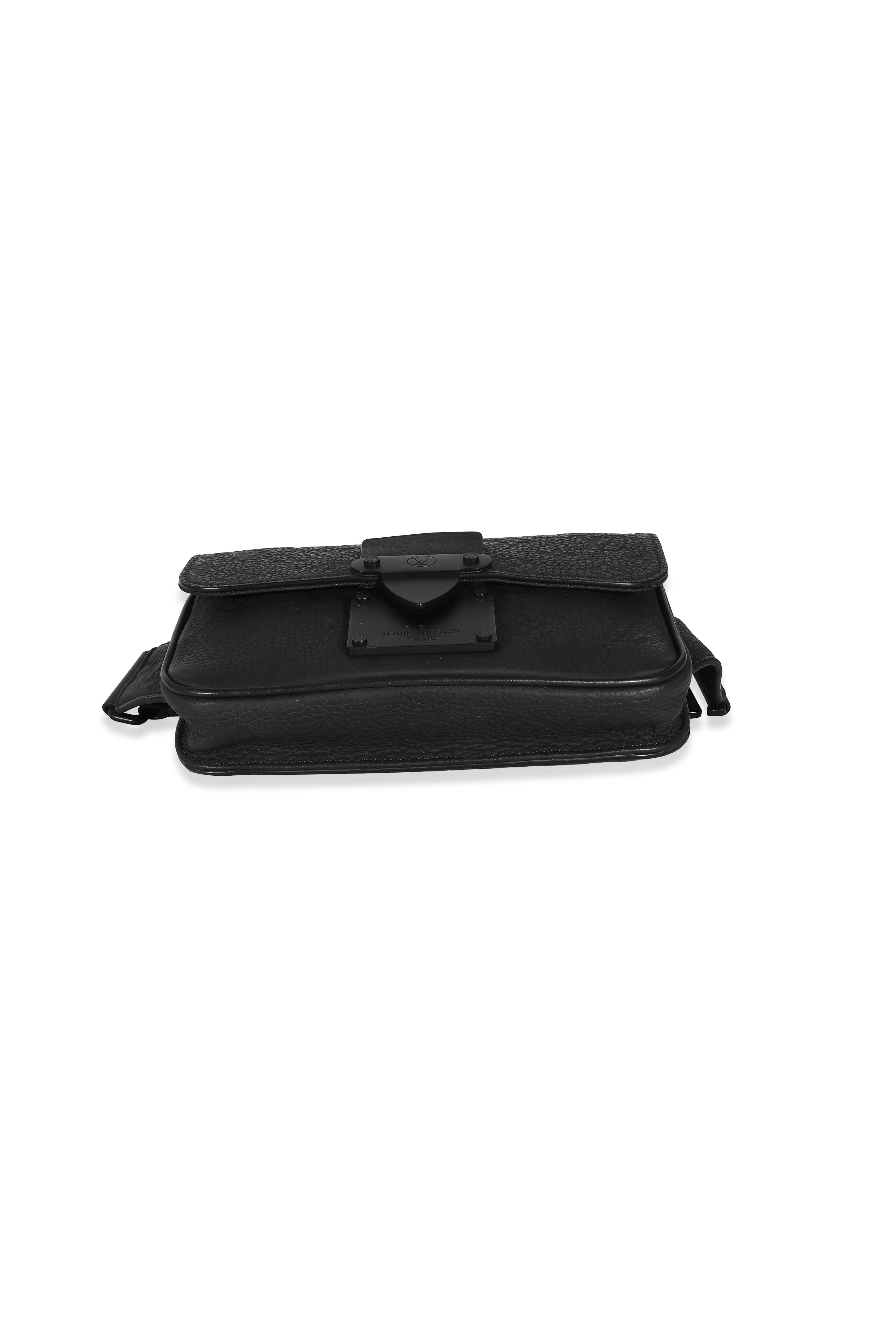 Louis Vuitton Louis Vuitton Black Monogram Taurillon S Lock Sling Bag