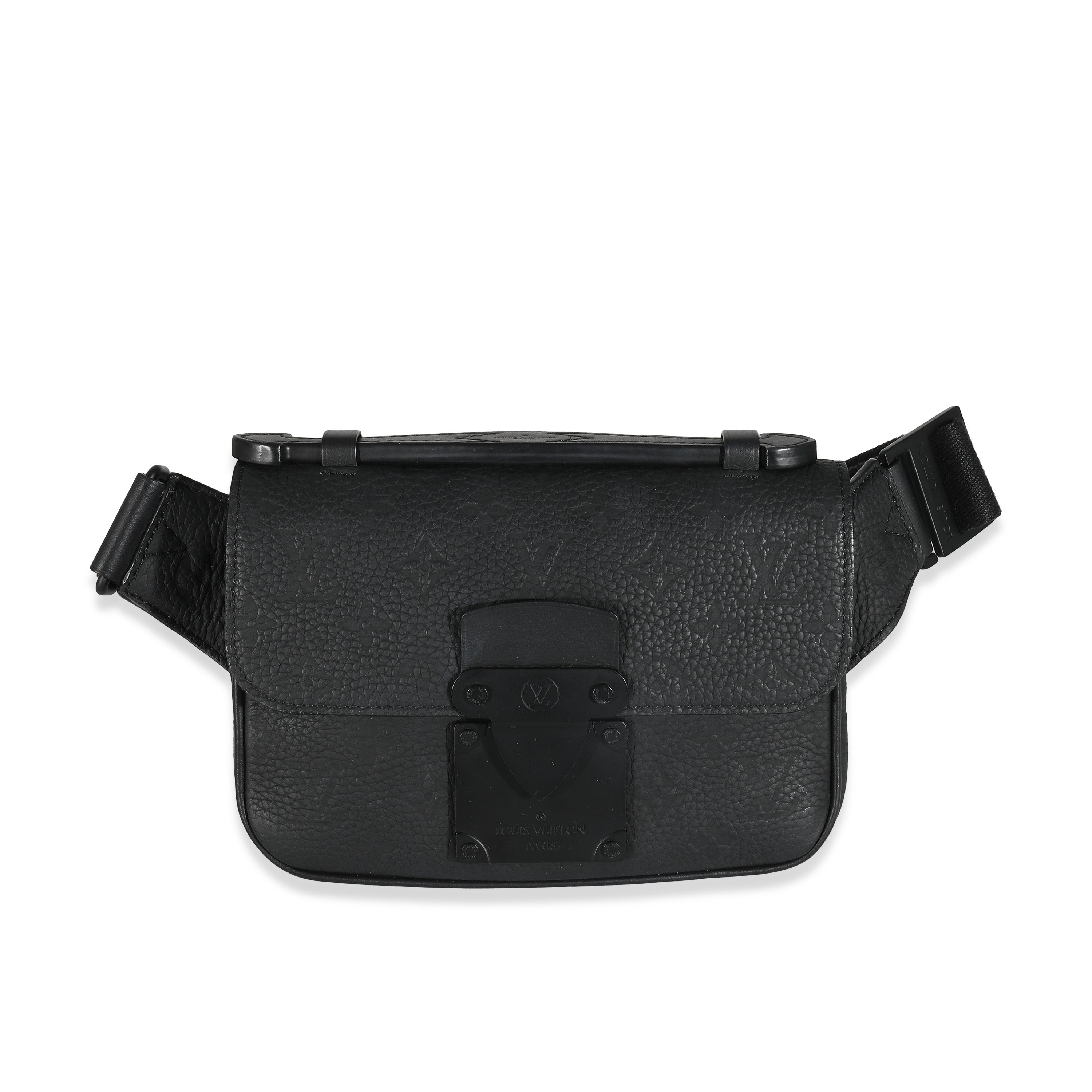Louis Vuitton Louis Vuitton Black Monogram Taurillon S Lock Sling Bag