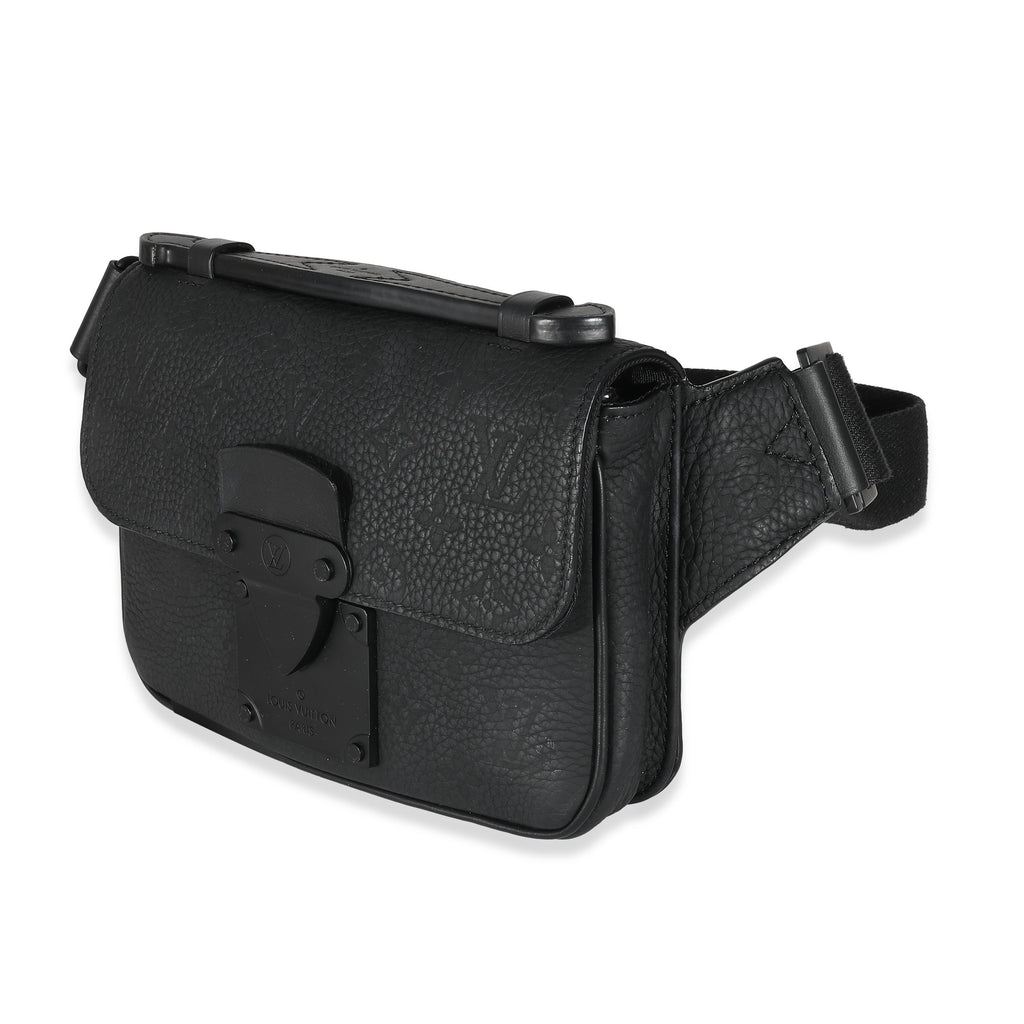 Louis Vuitton Louis Vuitton Black Monogram Taurillon S Lock Sling Bag