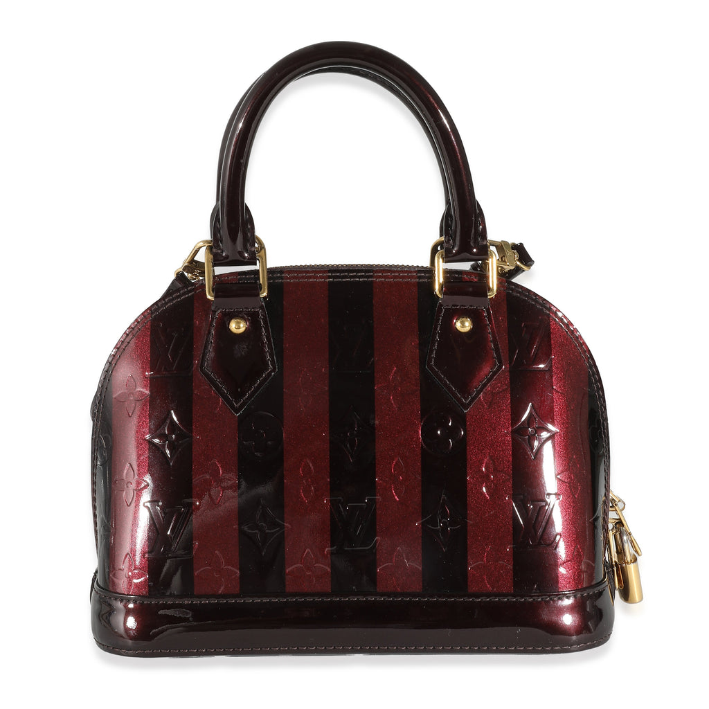 Louis Vuitton Louis Vuitton Amarante Vernis Rayures Alma BB