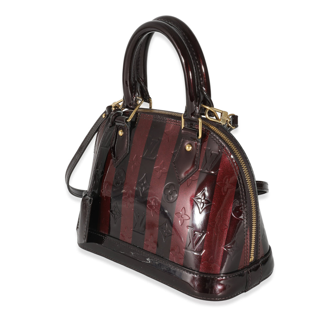 Louis Vuitton Louis Vuitton Amarante Vernis Rayures Alma BB