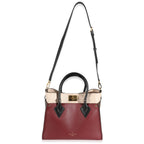 Louis Vuitton Louis Vuitton Bordeaux Calfskin Monogram Canvas On My Side MM