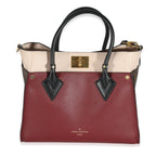 Louis Vuitton Louis Vuitton Bordeaux Calfskin Monogram Canvas On My Side MM