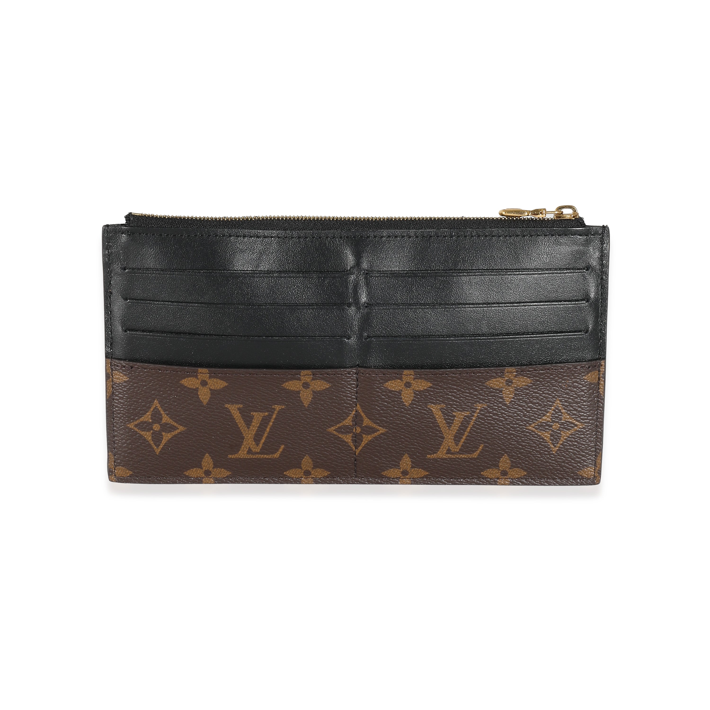 Louis Vuitton Louis Vuitton Black Monogram Canvas Slim Purse