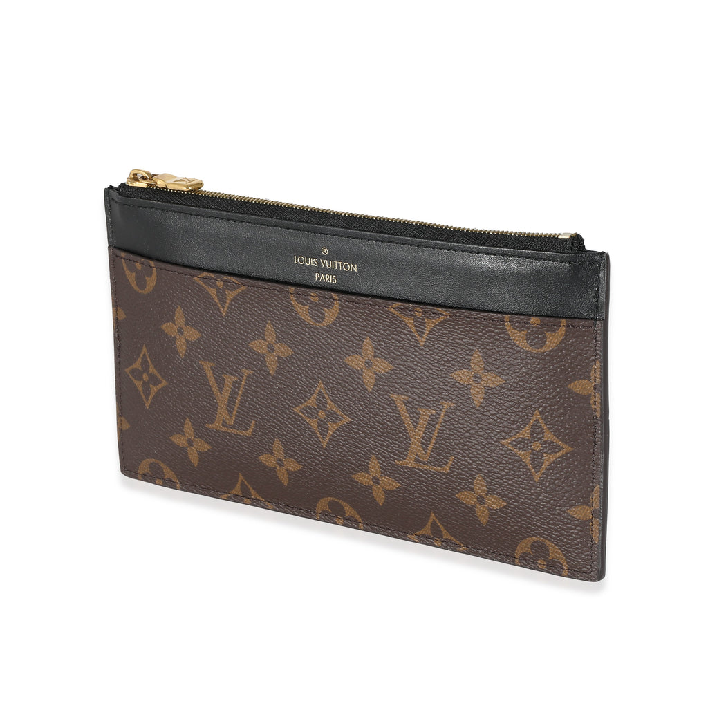 Louis Vuitton Louis Vuitton Black Monogram Canvas Slim Purse
