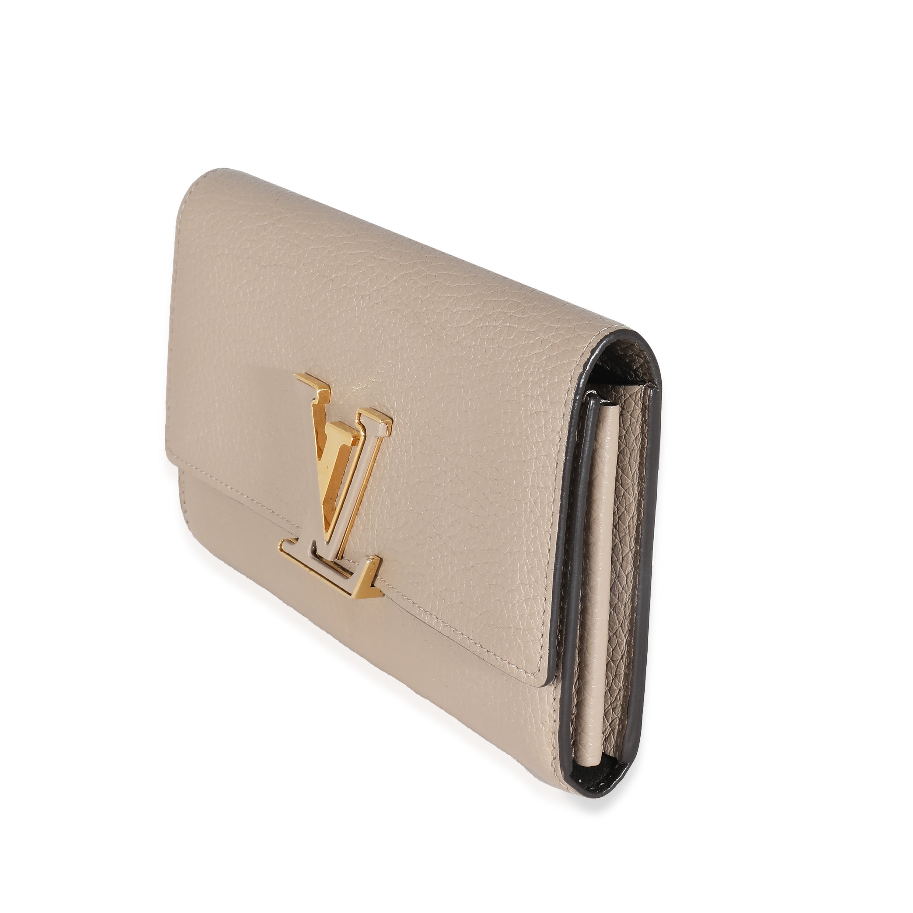 Louis Vuitton Louis Vuitton Pebble Taurillon Capucines Wallet