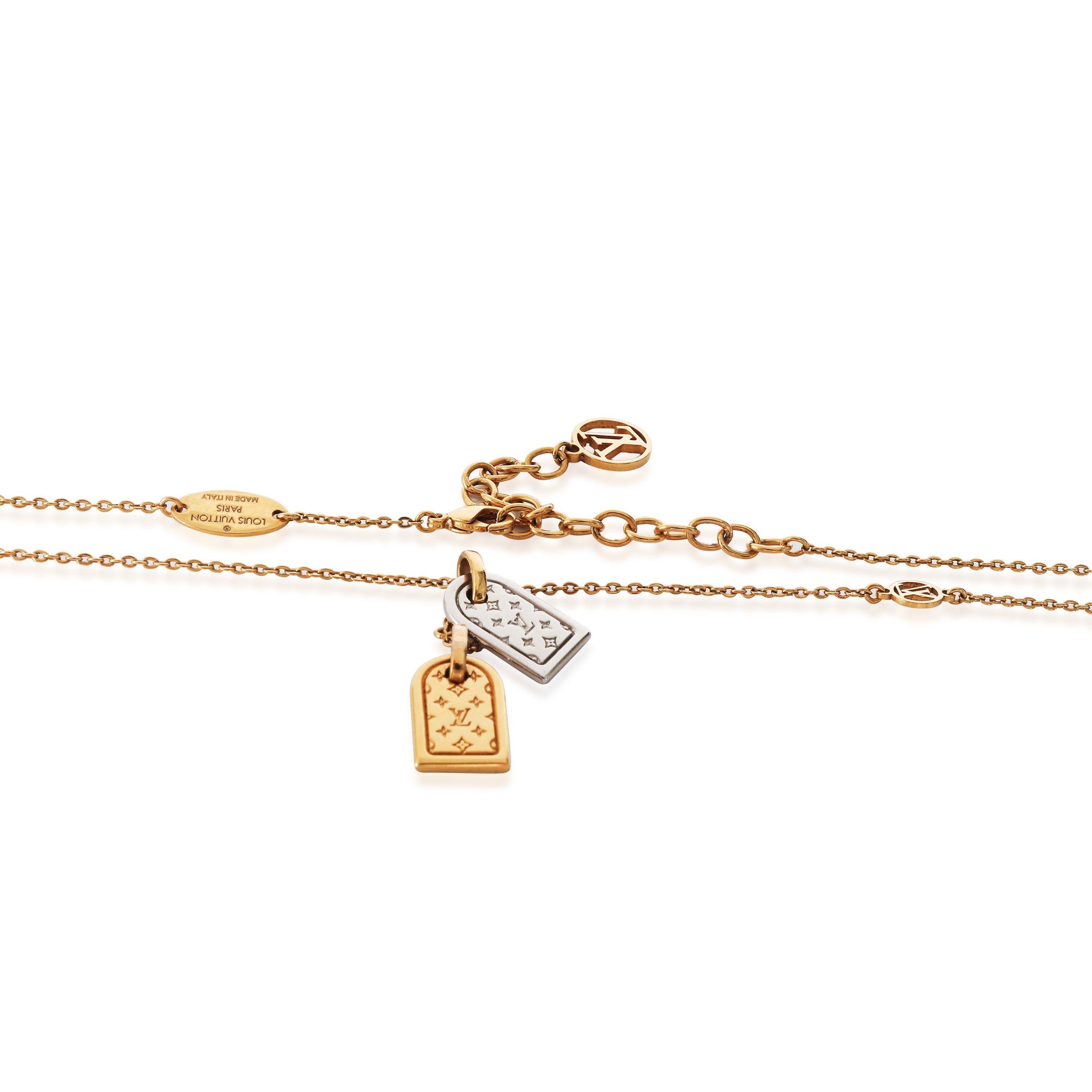 Louis Vuitton Louis Vuitton Nanogram Gold Plated Necklace