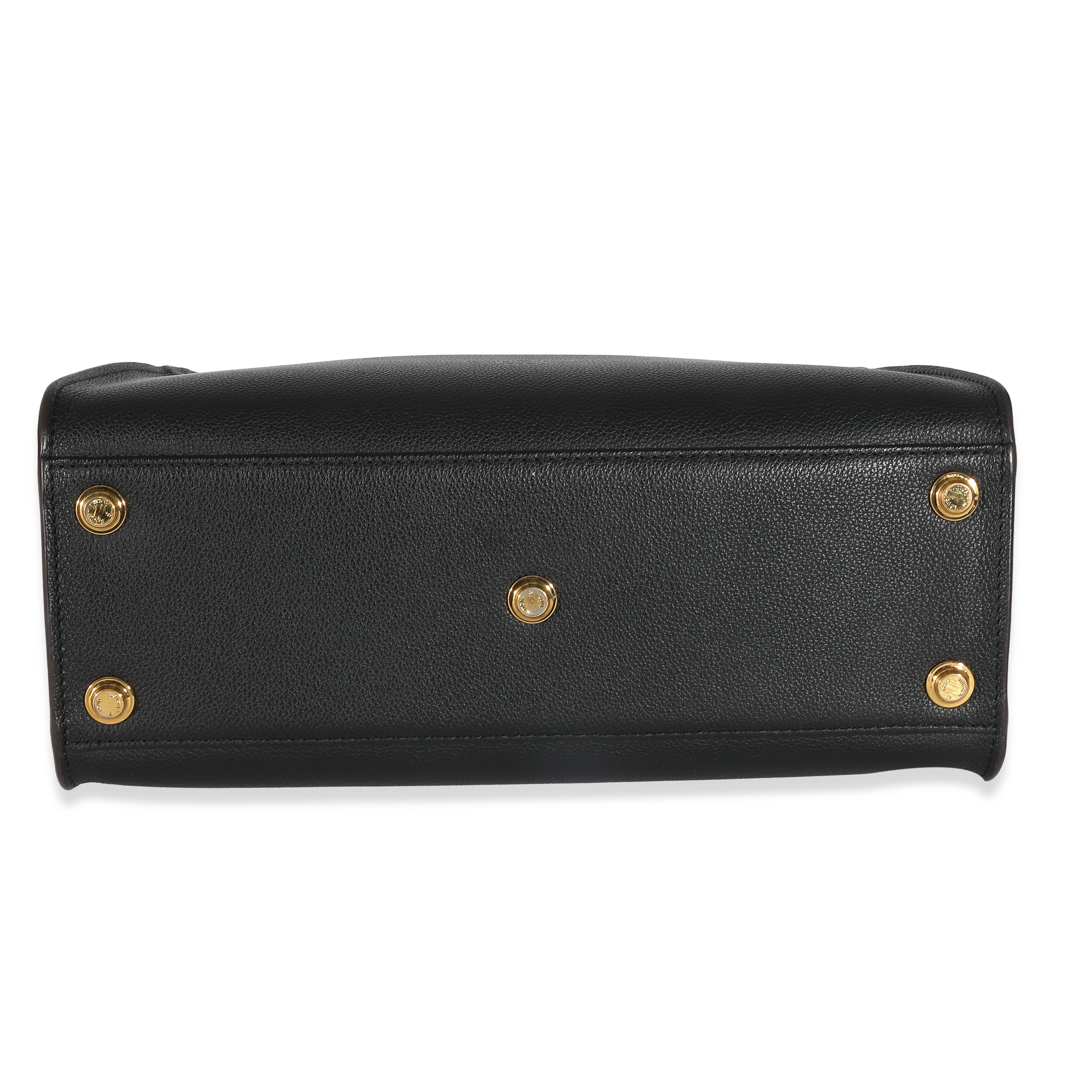Louis Vuitton Louis Vuitton Black Twist Calfskin Monogram Canvas On My Side MM