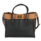 Louis Vuitton Louis Vuitton Black Twist Calfskin Monogram Canvas On My Side MM