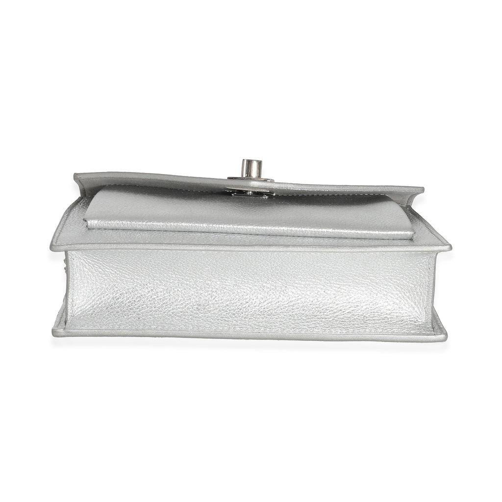 Louis Vuitton Louis Vuitton Silver Calfskin Mylockme Chain Pochette