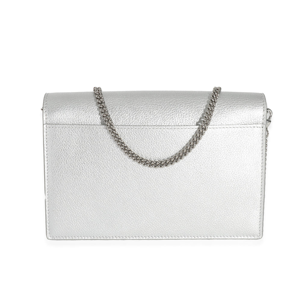 Louis Vuitton Louis Vuitton Silver Calfskin Mylockme Chain Pochette