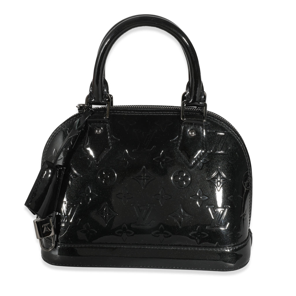 Louis Vuitton Louis Vuitton Black Magnetique Monogram Vernis Alma BB