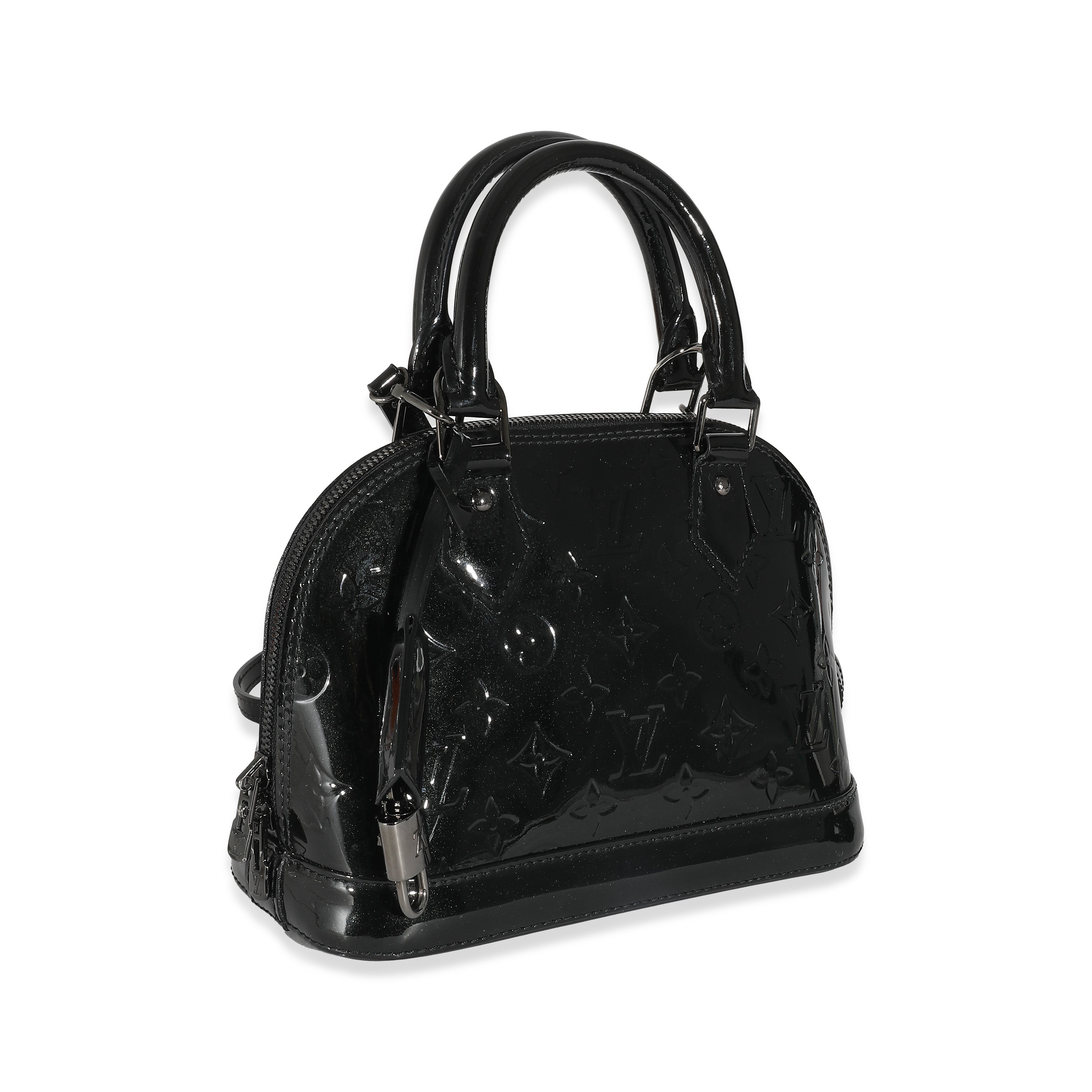 Louis Vuitton Louis Vuitton Black Magnetique Monogram Vernis Alma BB