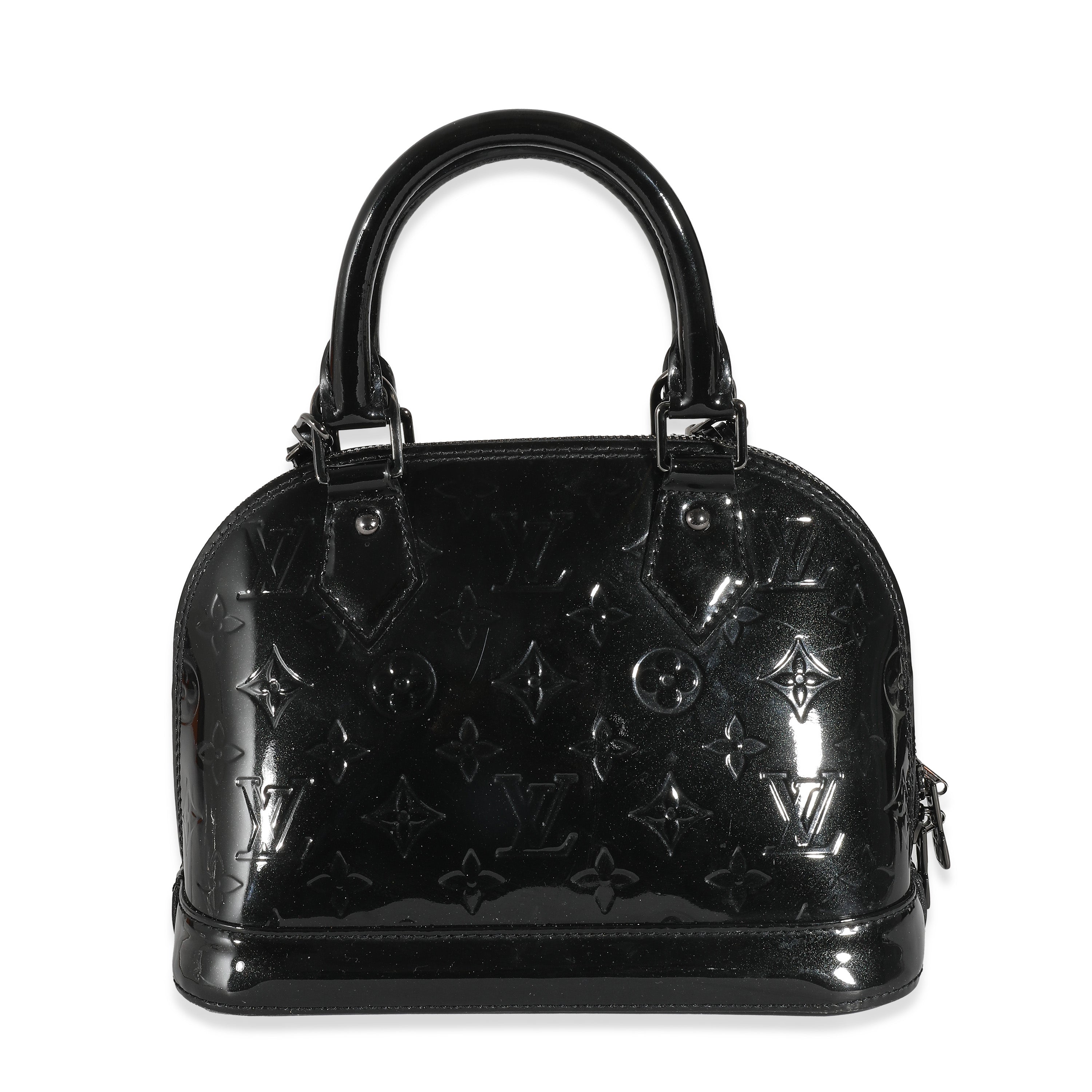 Louis Vuitton Louis Vuitton Black Magnetique Monogram Vernis Alma BB