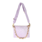 Louis Vuitton Louis Vuitton Purple Monogram Embossed Lambskin Coussin PM