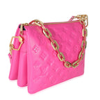 Louis Vuitton Louis Vuitton Pink Monogram Embossed Lambskin Coussin PM