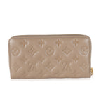 Louis Vuitton Louis Vuitton Taupe Monogram Embossed Lambskin Coussin Zippy Wallet