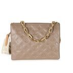Louis Vuitton Louis Vuitton Taupe Monogram Embossed Lambskin Coussin PM