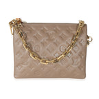 Louis Vuitton Louis Vuitton Taupe Monogram Embossed Lambskin Coussin PM