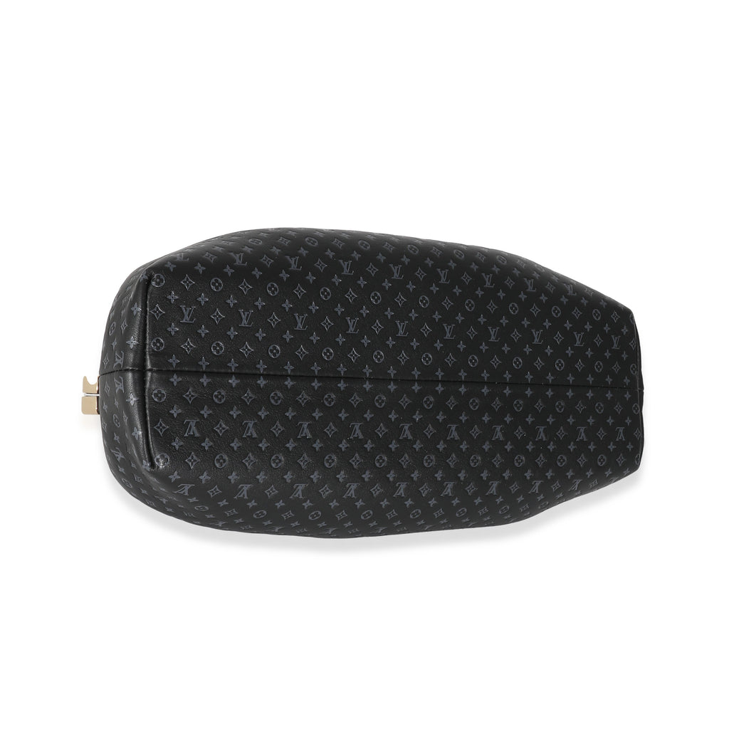 Louis Vuitton Louis Vuitton Black Monogram Embossed Calfskin Nanogram Clutch