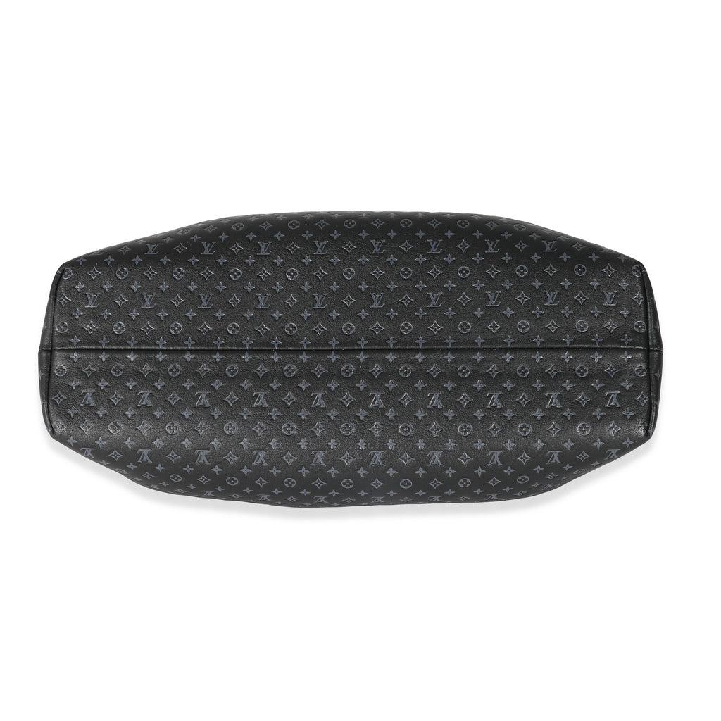 Louis Vuitton Louis Vuitton Black Monogram Embossed Calfskin Nanogram Clutch