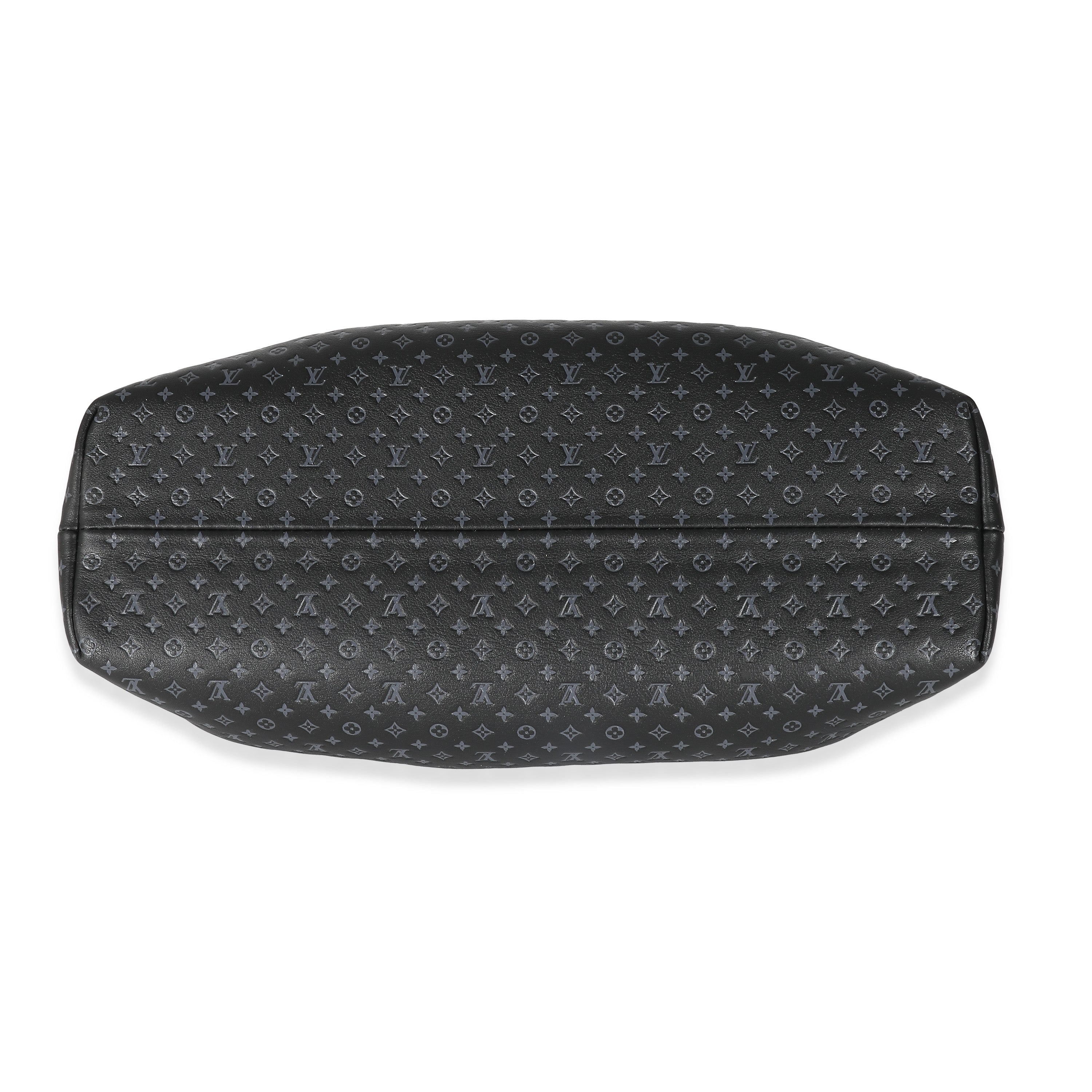 Louis Vuitton Louis Vuitton Black Monogram Embossed Calfskin Nanogram Clutch