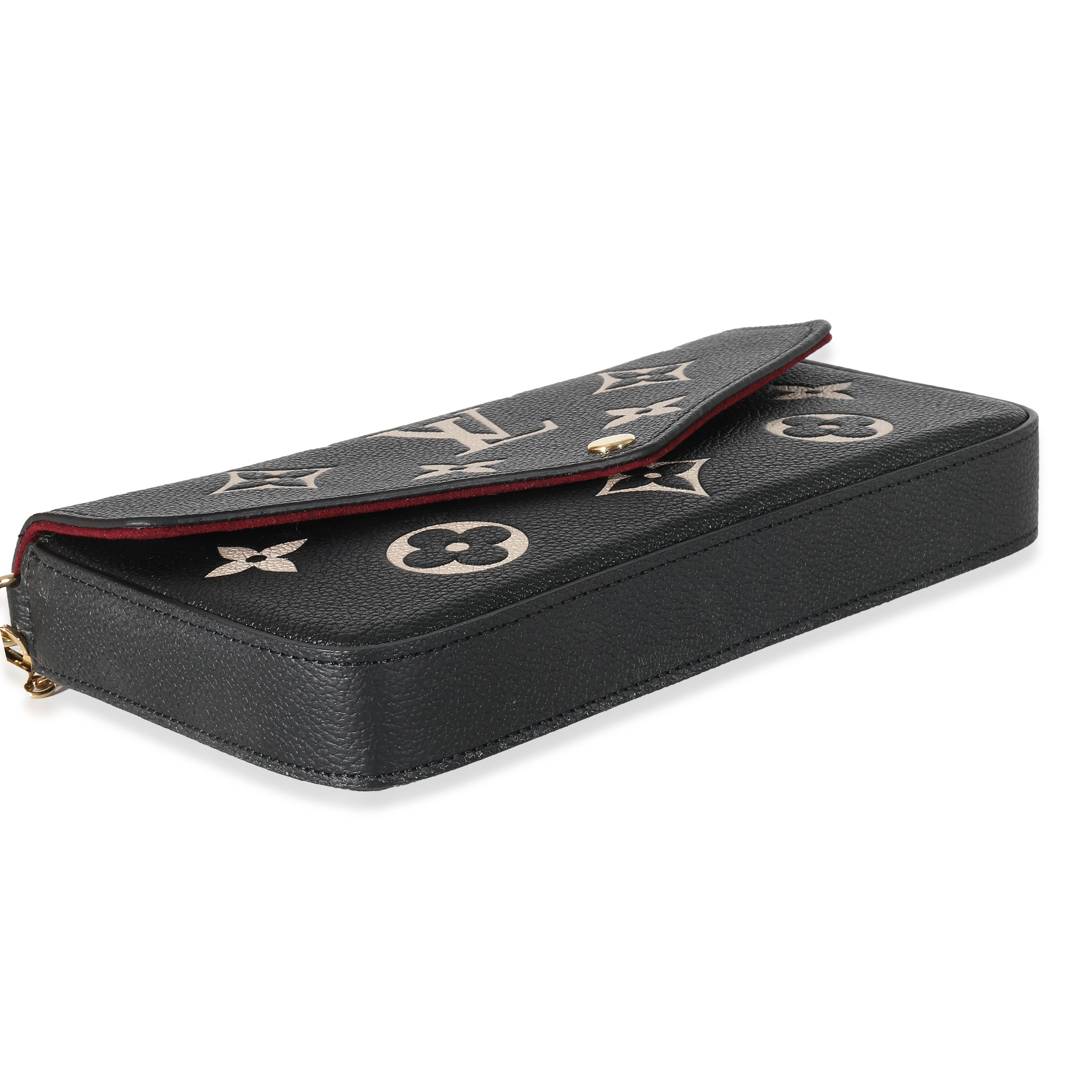 Louis Vuitton Louis Vuitton Black Beige Bicolor Giant Empreinte Félicie Pochette