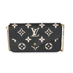 Louis Vuitton Louis Vuitton Black Beige Bicolor Giant Empreinte Félicie Pochette