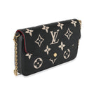 Louis Vuitton Louis Vuitton Black Beige Bicolor Giant Empreinte Félicie Pochette
