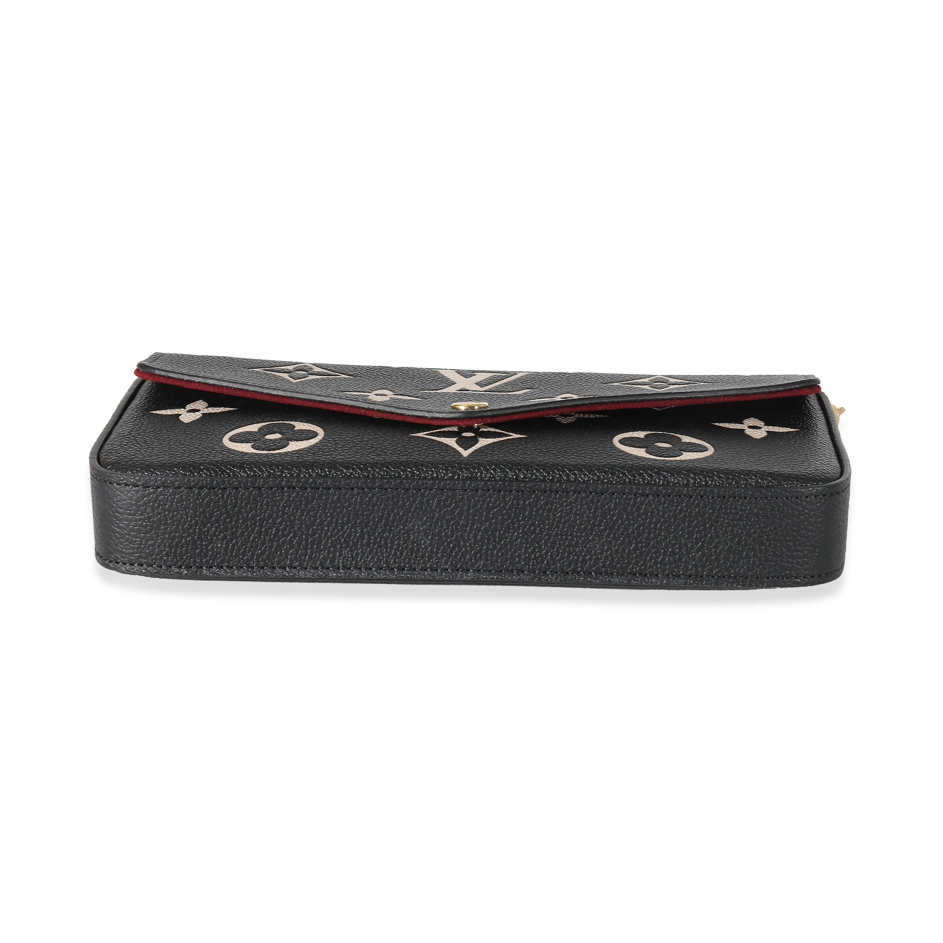 Louis Vuitton Louis Vuitton Black Beige Bicolor Giant Empreinte Félicie Pochette