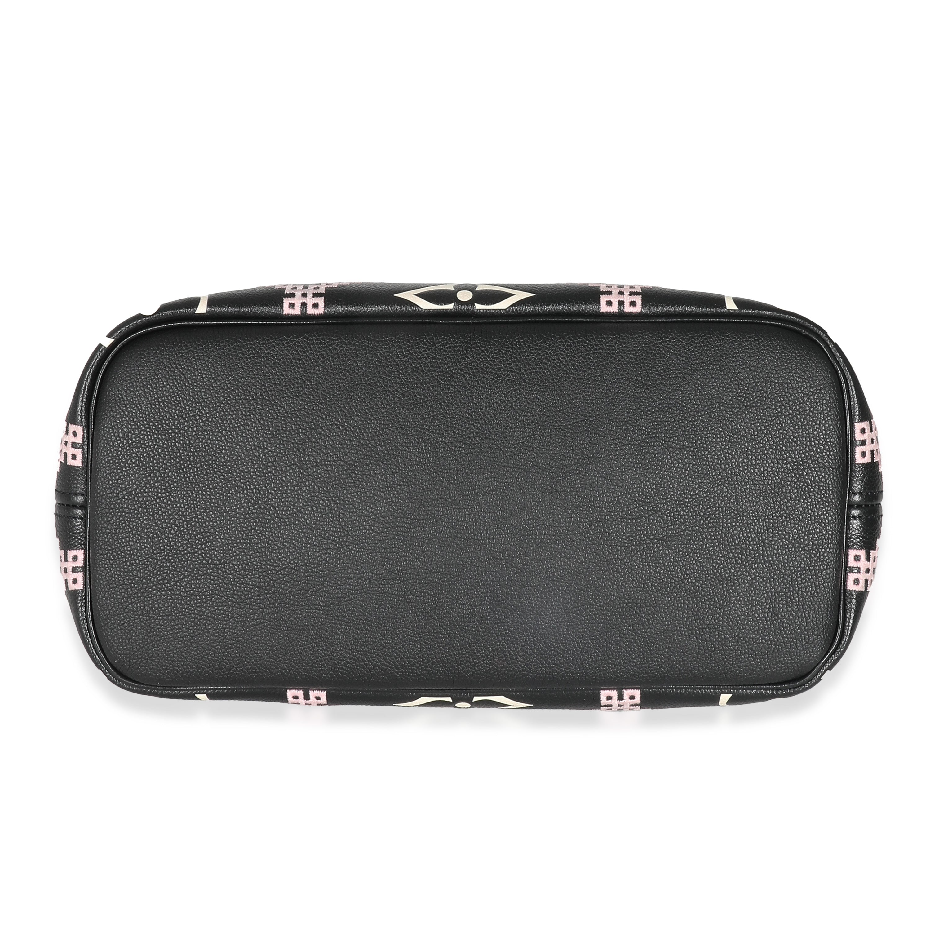Louis Vuitton Louis Vuitton Black Monogram Empreinte Broderies Neverfull MM