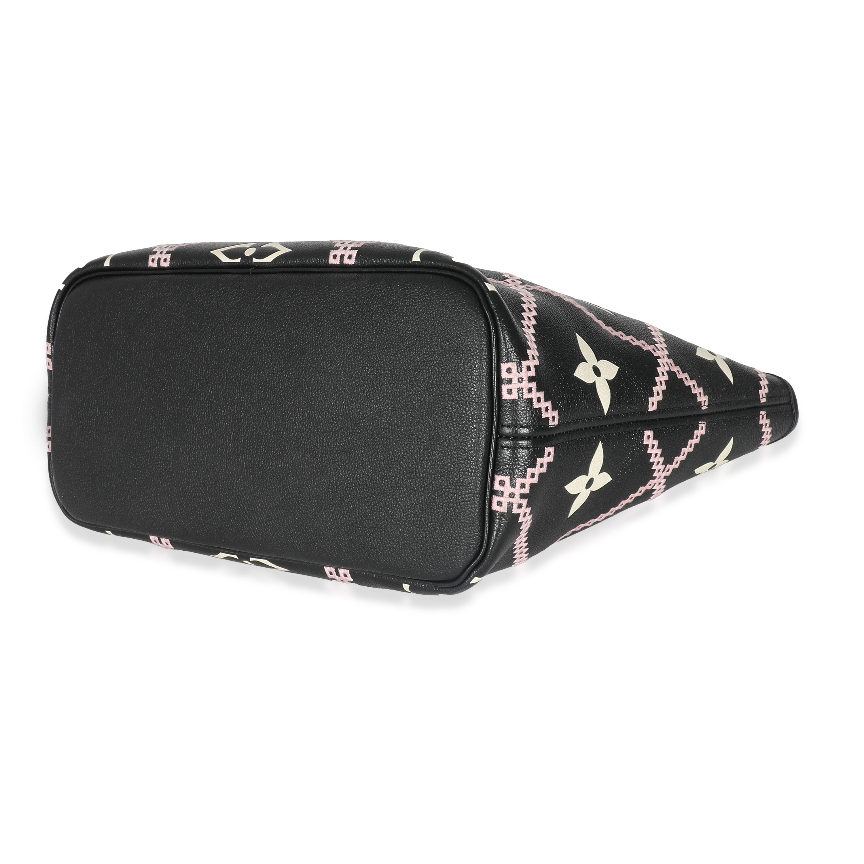 Louis Vuitton Louis Vuitton Black Monogram Empreinte Broderies Neverfull MM
