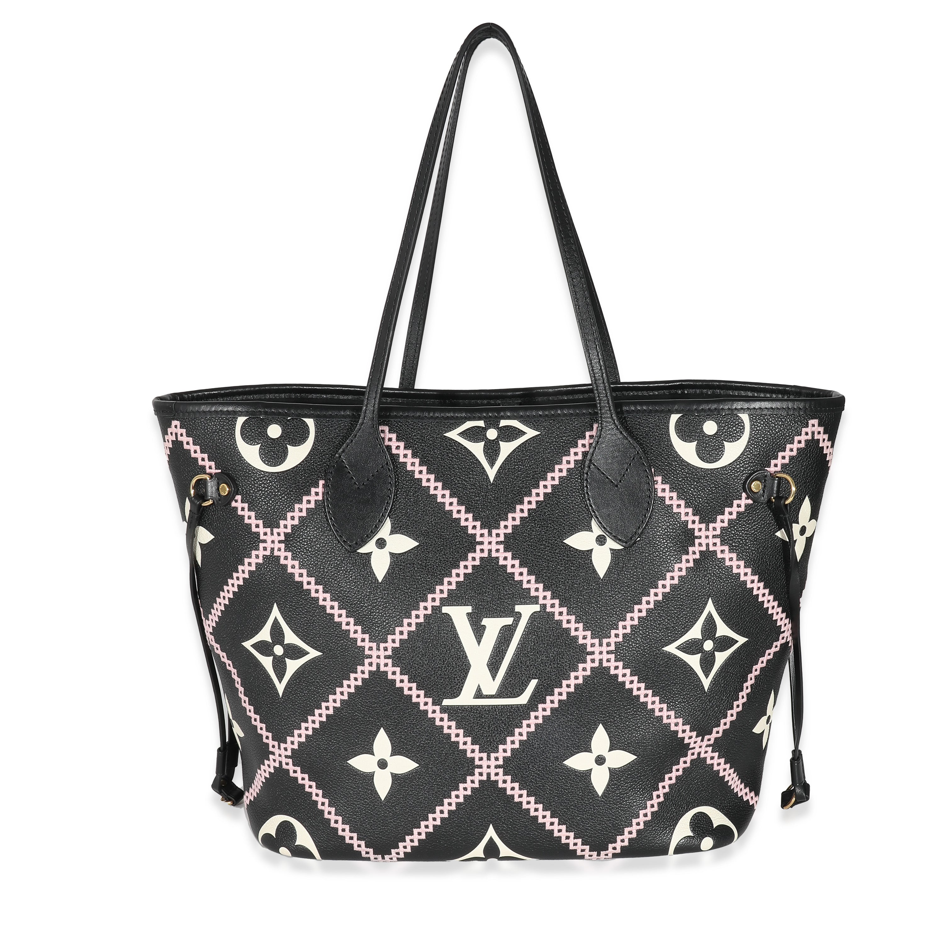 Louis Vuitton Louis Vuitton Black Monogram Empreinte Broderies Neverfull MM