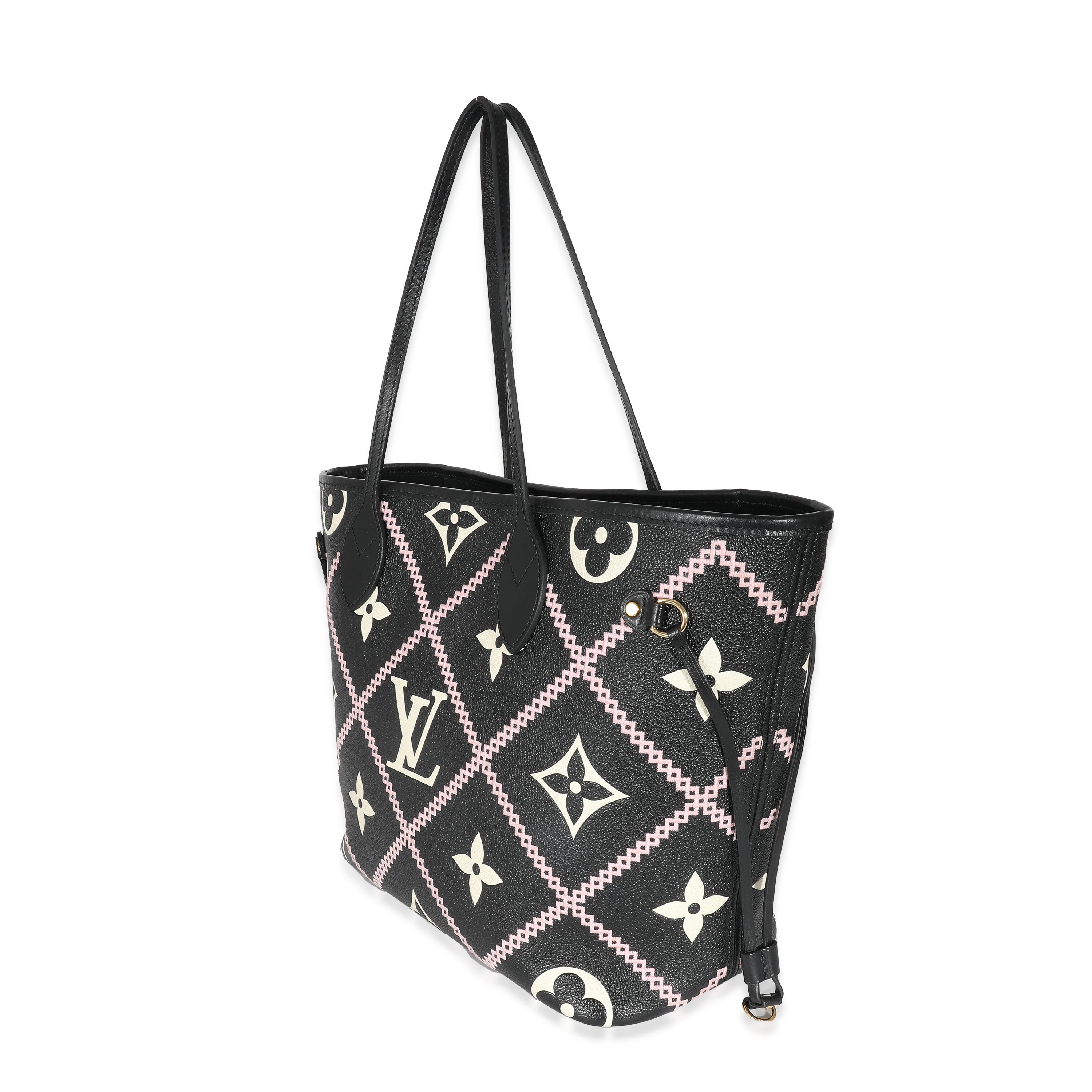 Louis Vuitton Louis Vuitton Black Monogram Empreinte Broderies Neverfull MM