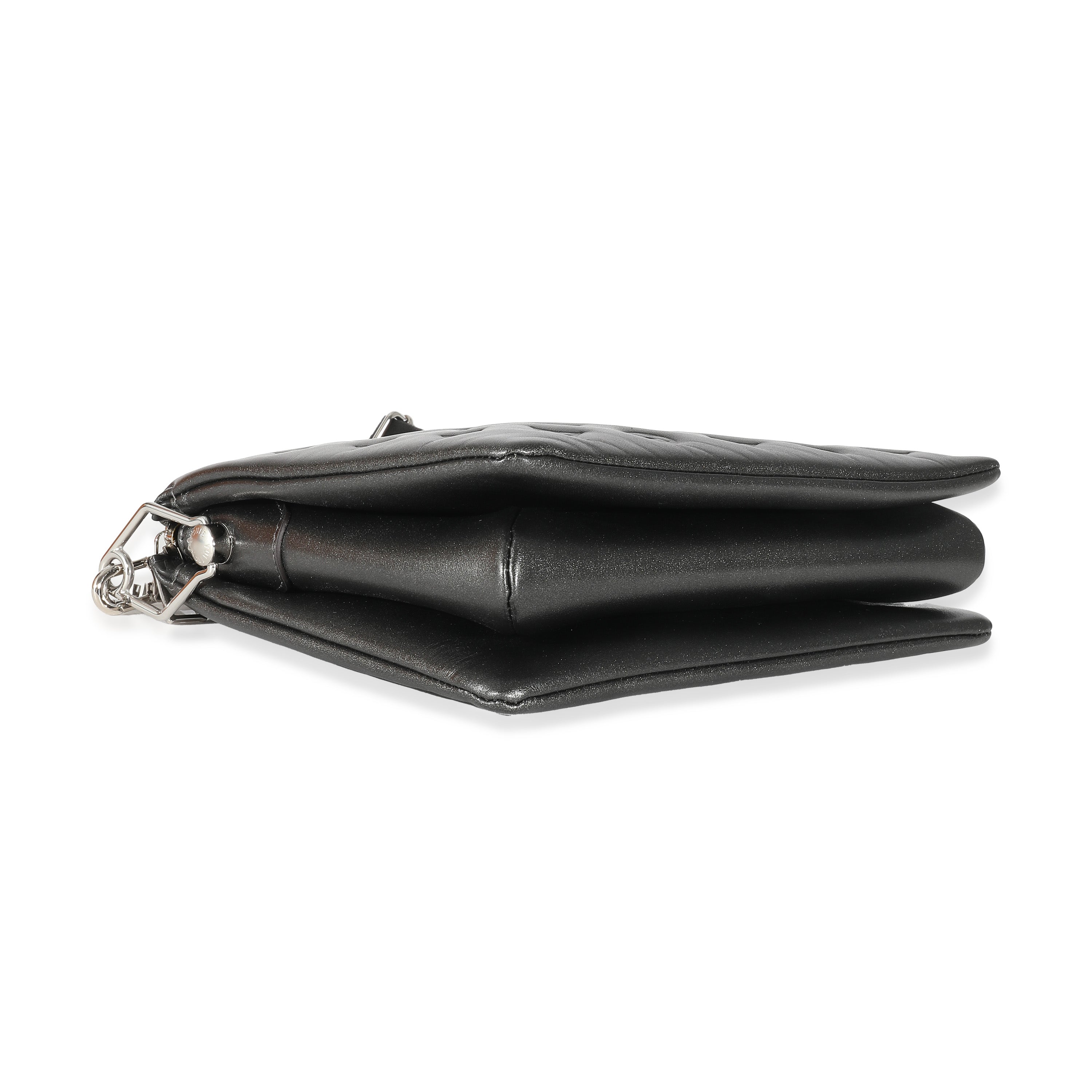 Louis Vuitton Louis Vuitton Anthracite Lambskin Embossed Monogram Coussin PM