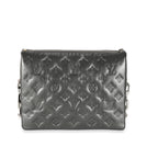 Louis Vuitton Louis Vuitton Anthracite Lambskin Embossed Monogram Coussin PM