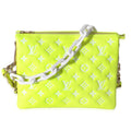 Louis Vuitton Louis Vuitton Fluorescent Yellow Calfskin Embossed Monogram LV Match Coussin PM